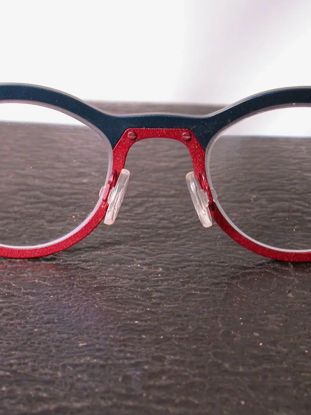 Theo Mille Blue and Red Modern Art Eyeglasses Spectacles Frames Made in Belgium